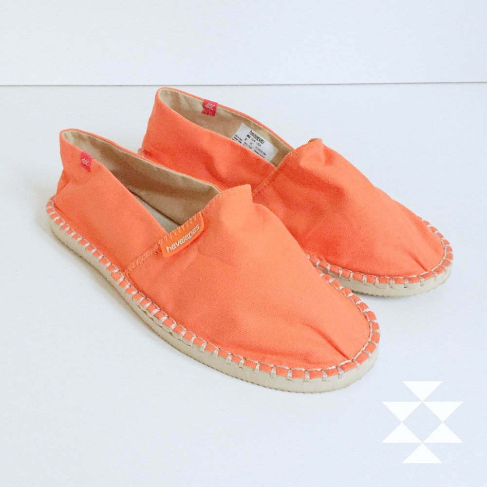 Orange Textile Espadrille Loafer Size 8.5 - Picture 1 of 6